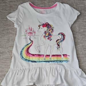 Isaac Mizrahi White Tee with Pink Logo Trim